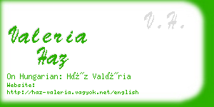 valeria haz business card